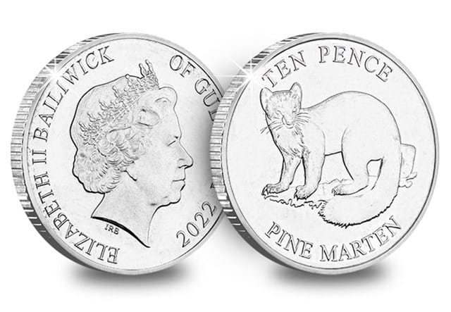 Woodland Mammals 10p Pine Marten Obverse and Reverse