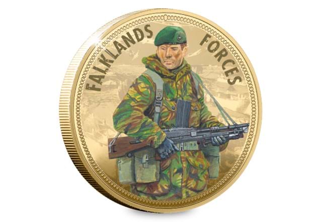 The Falklands Forces — Royal Marines Commemorative Reverse