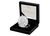 This commemorative coin has been issued to celebrate the 40th Birthday of Prince William, the Duke of Cambridge. Struck from .925 Silver to a Proof finish. 