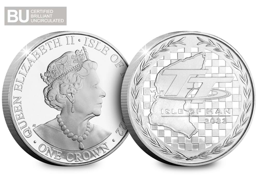 2022 Isle Of Man Tt Certified Bu Crown Coin