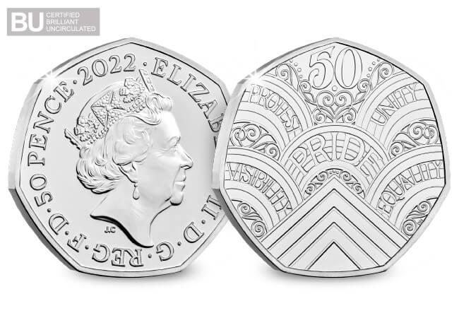 2022 UK 50 Years of Pride BU 50p