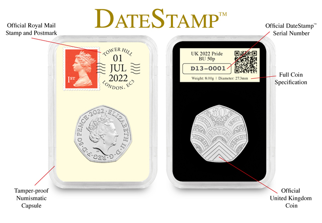 UK 2022 50p DateStamp Issue