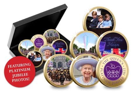 This set of six commemoratives features photographs from HM The Queen's Platinum Jubilee Bank Holiday Weekend celebrations.