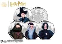 Own the first ever Harry Potter 50p coins! This set includes four Silver Proof 50p coins featuring teachers from Hogwarts School of Witchcraft and Wizardry.