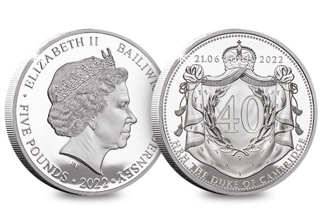 Silver Proof £5 Coin OBV REV