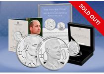 This collection includes the Prince William 40th Birthday £5 range. It includes the UK 2022 BU Pack, the Silver Proof £5, and the Silver Proof Piedfort. Only 25 bundles will be available. 
