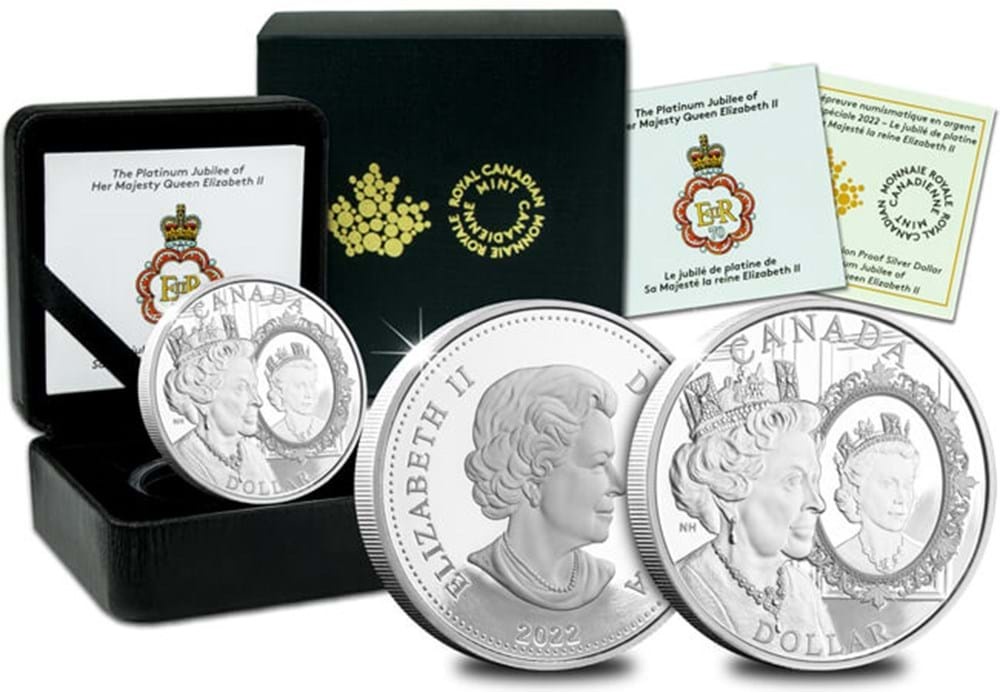 Canada 2022 Double Portrait Silver Proof Dollar - Platinum Jubilee