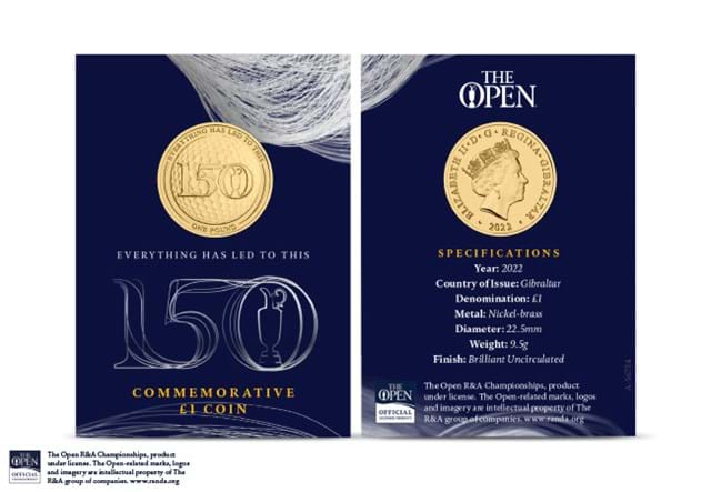 The 150Th Open Brilliant Uncirculated £1 Blister Card