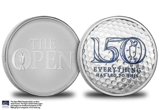 The 150th Open Silver 5oz Domed Commemorative Obverse Reverse
