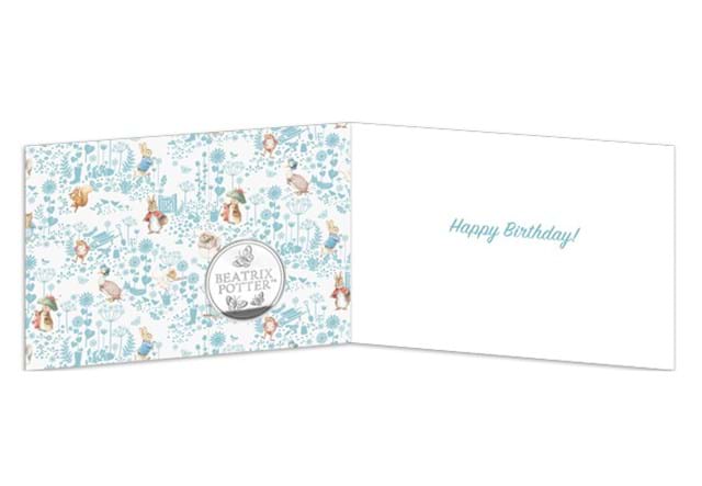 Beatrix Potter Inside Birthday Card With One Medal