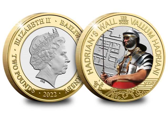 Hadrian S Wall Silverproof £2 Roman Soldier Obvrev