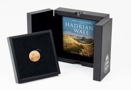 Issued to mark the 1,900th anniversary of Hadrian's Wall, this Guernsey £1 coin has been struck from .916 gold to a proof finish and features a Roman Soldier as these were the men who manned the wall.