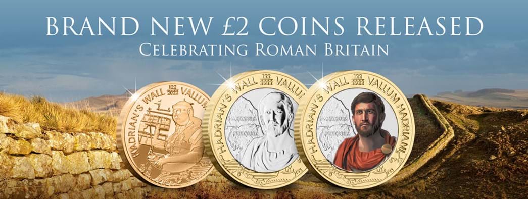 BRAND-NEW £2 Coins Celebrating Roman Britain