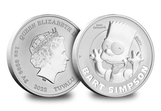 2022 Homer and Bart Simpson Silver 1oz Pair