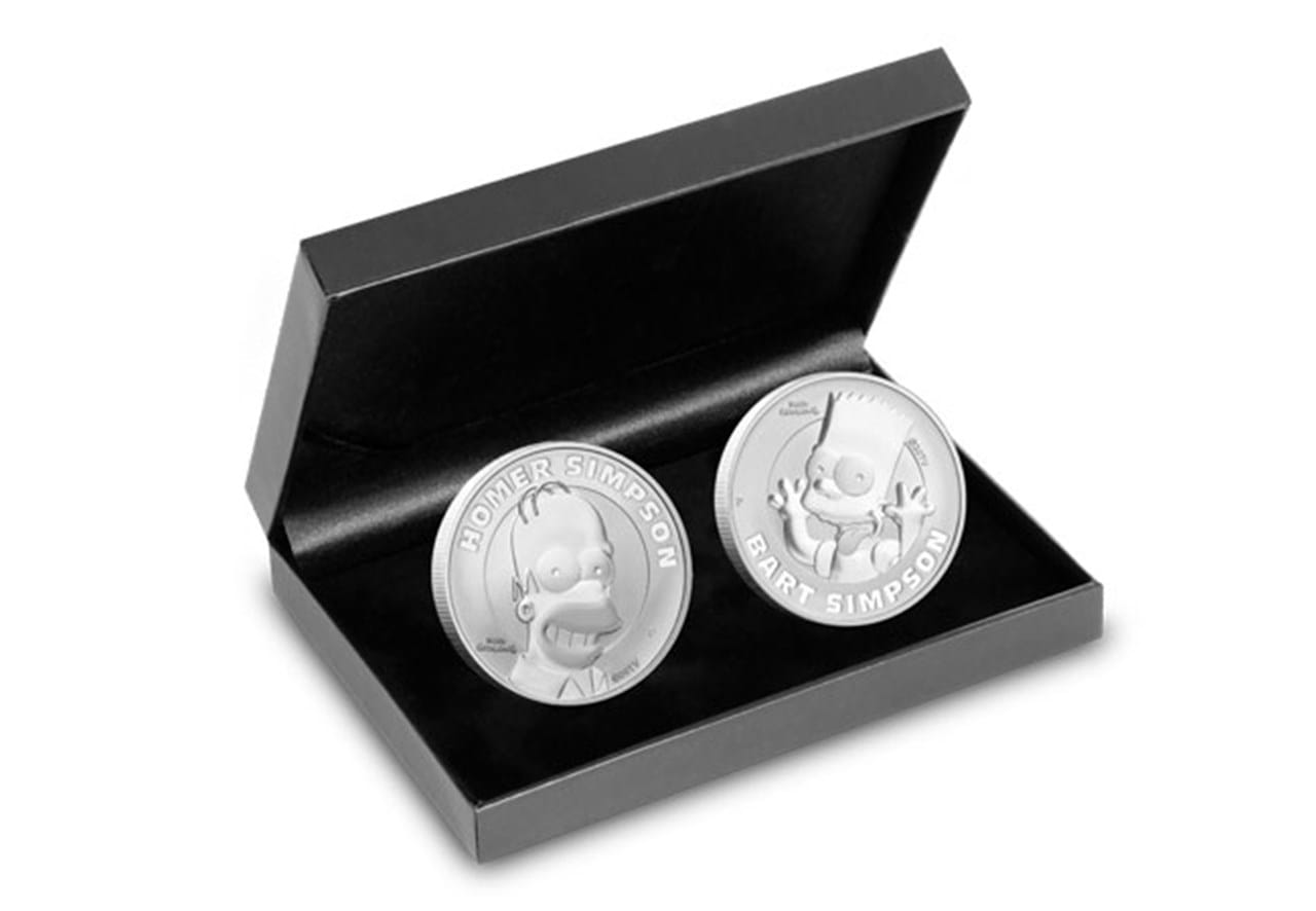 2022 Homer and Bart Simpson Silver 1oz Pair