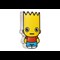 Bart Simpson Minted Mini 1Oz Silver Coin Side Angle