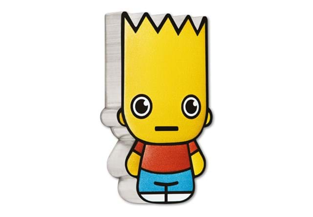 Bart Simpson Minted Mini 1Oz Silver Coin Side Angle