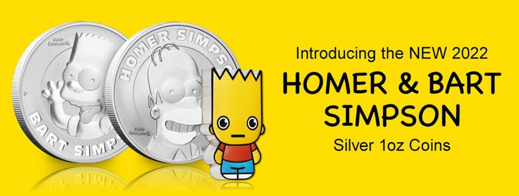 The Homer and Bart Simpson Silver 1oz Coin Range