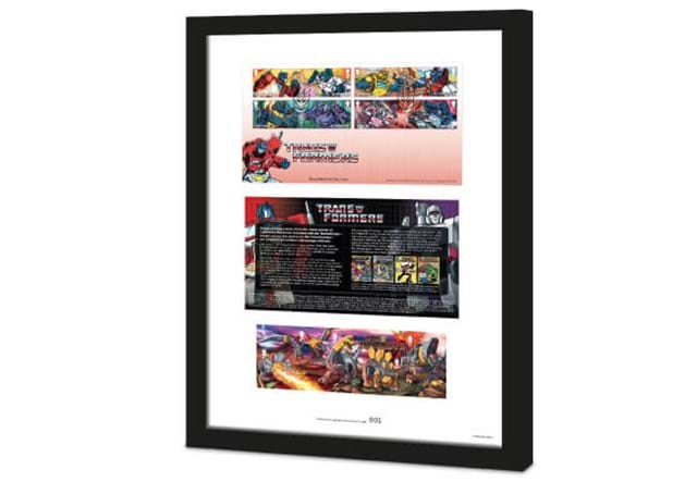 Transformers Royal Mail Stamps In Frame