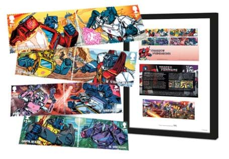 The 2022 UK Transformers Stamps - Ultimate Framed Edition features the brand new stamps from Royal Mail celebrating the 40th Anniversary of Transformers.