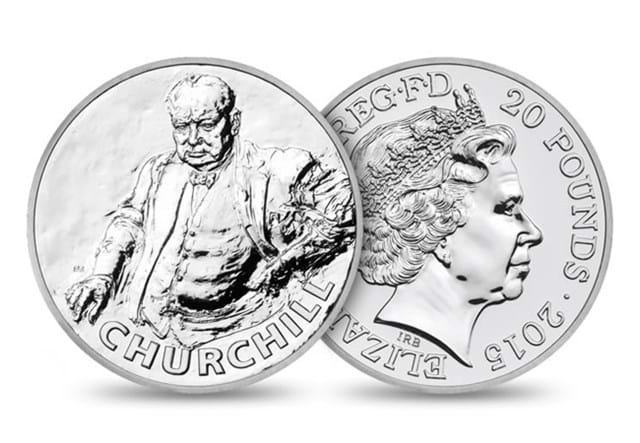 Sir Winston Churchill £20 Coin Obverse Reverse