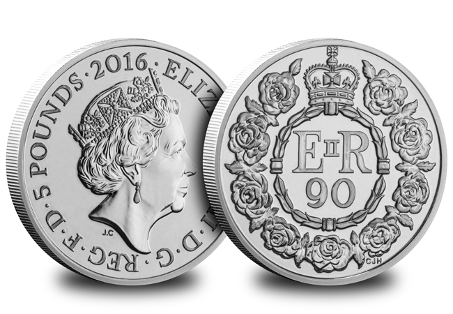 2016 Queen's 90th Birthday £5 Coin