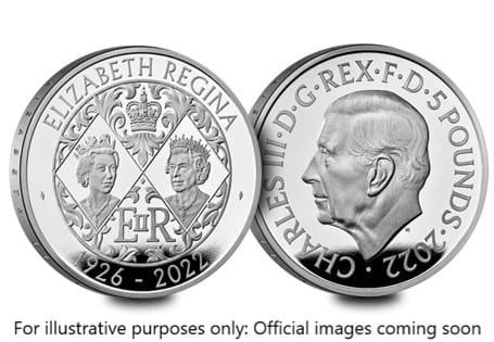 The UK 2022 Her Majesty Queen Elizabeth II Silver Proof Piedfort £5 has been struck with .925 Silver to a Proof finish. The first coin to feature the new effigy of King Charles III.