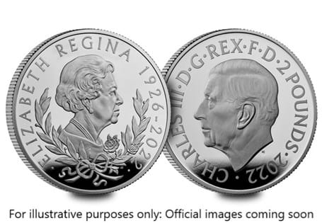 The 10oz Silver coin to celebrate the reign of our late Queen Elizabeth II. This is the first coin to feature the new official portrait for coinage of King Charles III.
