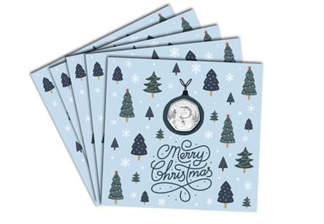 This Snowman 50p Christmas Card Bundle includes 5 2022 UK Snowdog 50ps each displayed in a custom Change Checker Christmas card. Each 50p is certified as Brilliant Uncirculated quality