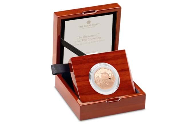 The Snowman And The Snowdog 50P Gold Display Box