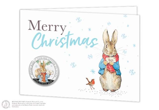 Peter Rabbit And Santa's Letter Christmas Card Front