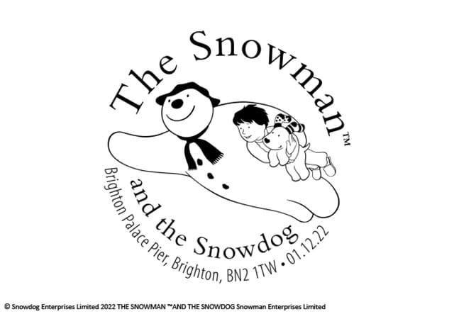 The Snowman And The Snowdog 50P BU Coin Cover Postmark