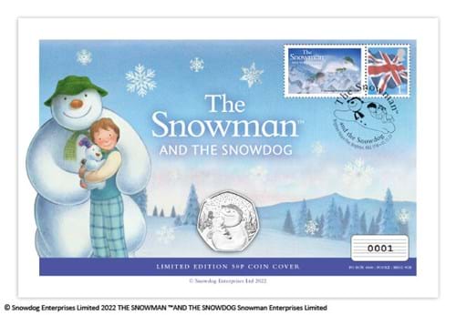 The Snowman And The Snowdog 50P BU Coin Cover