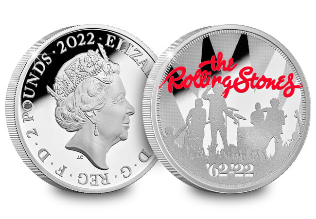 UK 2022 The Rolling Stones 1oz Silver Proof Coin