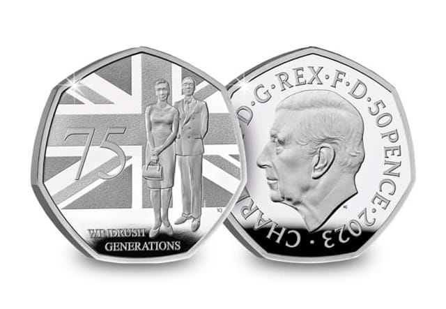 2023 UK Commemorative Coin Set Silver Windrush Generation Obverse Reverse