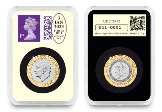 Datestamp™ 2023 UK Commemorative Coin Set J. R. R. Tolkien Obverse Reverse
