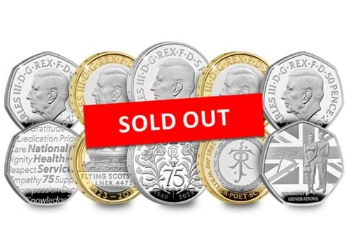 2023 UK Commemorative Coin Set Silver Sold Out Flash