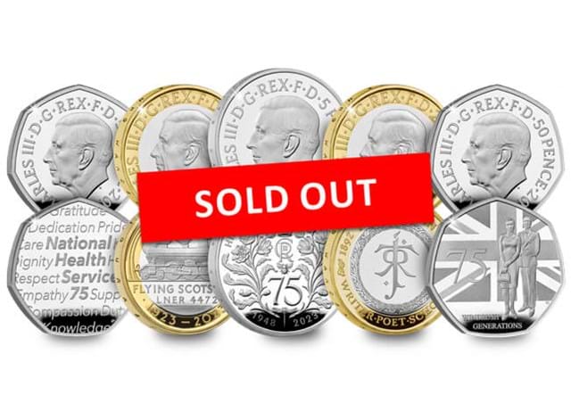 2023 UK Commemorative Coin Set Silver Sold Out Flash