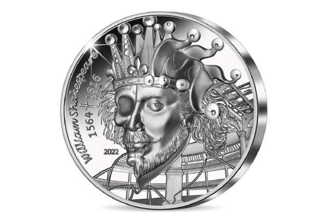 William Shakespeare 20 Euro Silver Coin Reverse