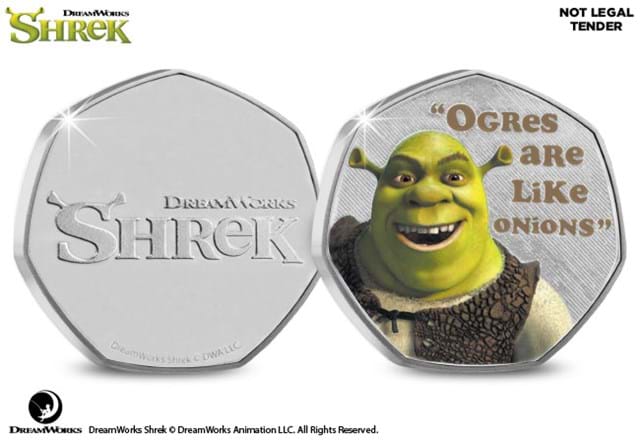 Shrek Heptagonal Medals Shrek Obverse Reverse