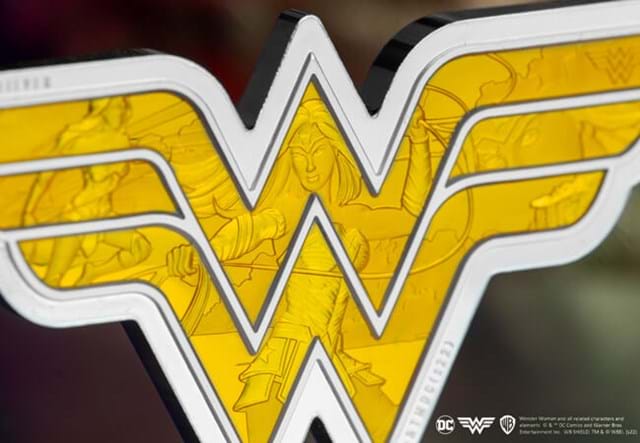 Wonder Woman Shaped Coin Close Up