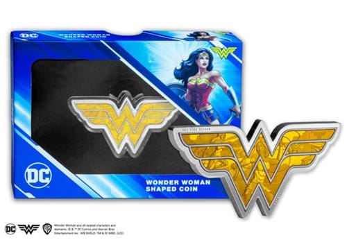 Wonder Woman Shaped Coin Packaging With Reverse