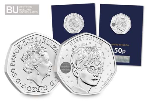 Harry Potter BU 50p with Change Checker Blue Cards