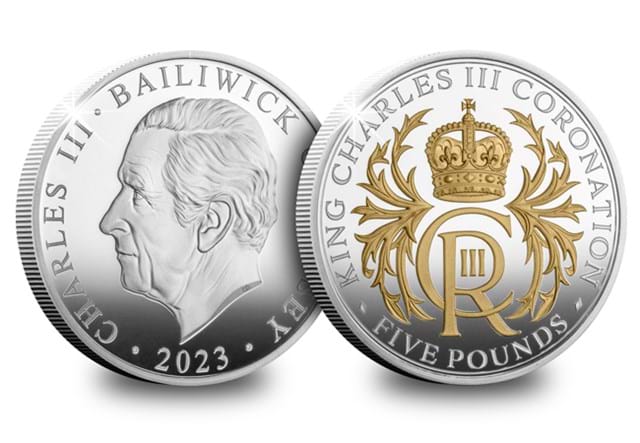King Charles III Jersey Coronation Silver £5 Obverse Reverse