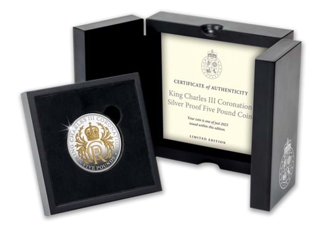 King Charles III Jersey Coronation Silver £5 Box