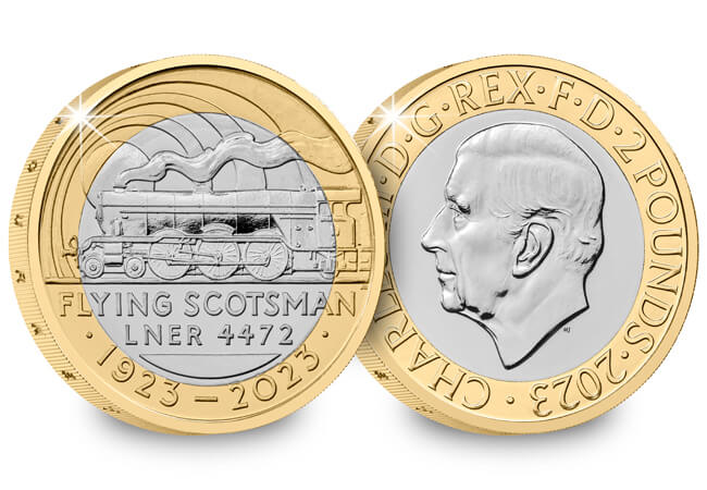 UK 2023 Flying Scotsman BU 2 Coin