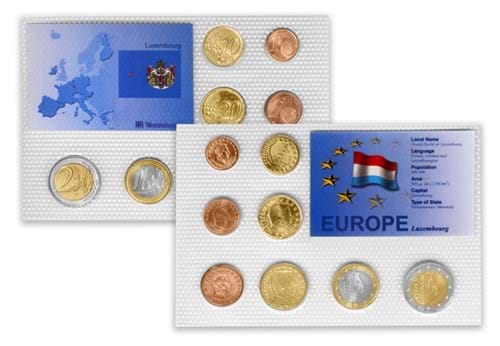 Europe Luxembourg Coin Set Front Back Together