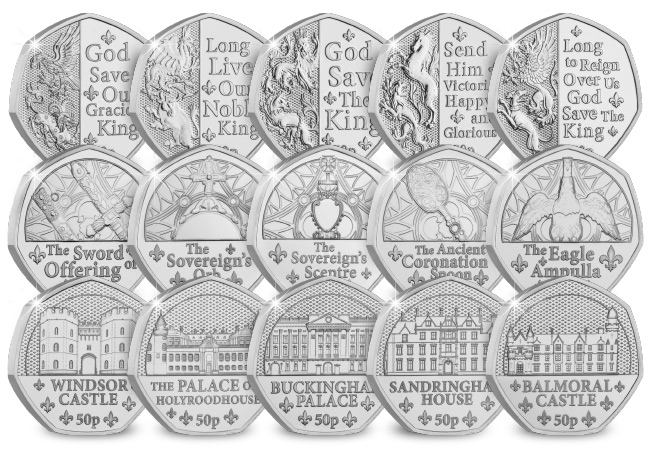 British Isles Complete Coronation 50p Collection