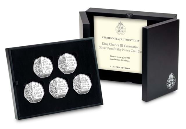 The National Anthem Silver 50P Set Packaging