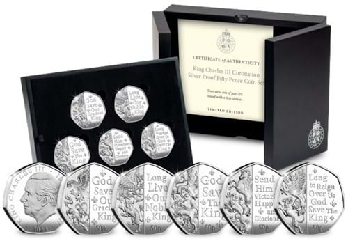 The National Anthem Silver 50P Set With Box